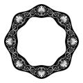 Art nouveau style round frame Royalty Free Stock Photo