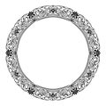 Art nouveau style round frame Royalty Free Stock Photo