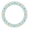 Art nouveau style round frame