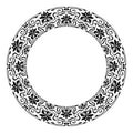 Art nouveau style round frame Royalty Free Stock Photo