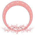 Art Nouveau style spring season frame vector Royalty Free Stock Photo