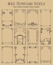 Art Nouveau Style Vignette Set