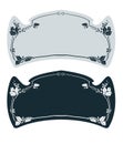 Art nouveau vector frame vector pair line isolated