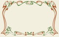 Art Nouveau. Vintage Frame. Vector Isolate Element. Wedding Invitation, Birthday Cards. Aesthetic Ornament. EPS 8