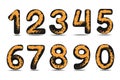 Art numbers on white background