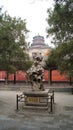 Art object on the background of the Tower of Buddhist incense in the Summer Palace. Beijing, China