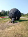 The art object, installed in the Perm Rock Garden near the Perm-II railway station