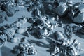 Art object printed 3D printer close-up. Art creative model created on 3D printer