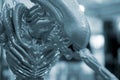 Art object printed 3D printer Detailed prototype model 3D printer molten plastic