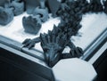 Art object printed on 3D printer. Model printed on 3D printer. 3D printed object Royalty Free Stock Photo