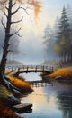 Art Oil Painting, Beautiful Landscape, Interior Decoration Picture, Home Giclee, Smartphone Background,