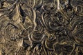 Art oil painting. Black gold painting. Abstraction. Background. Texture.