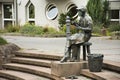 Art old human statue at outdoor in Sandhausen village of Heidelberg, Germany