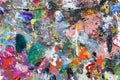 Art paint background of bright multi coloured and textured painted surface Royalty Free Stock Photo