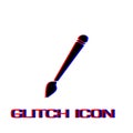 Art paint brush icon flat Royalty Free Stock Photo