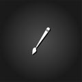 Art paint brush icon flat Royalty Free Stock Photo