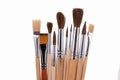 Art paint brushes isolated on on white background