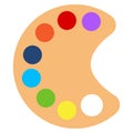 Art paint pallette icon, vector illustration