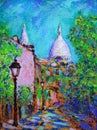 Art painting of the Montmartre