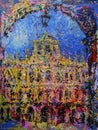 Art painting of the Salamanca Main Square