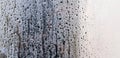 Art pattern of steam, vapor or water droplet on glass or mirror for background. Selective focus and Blurred
