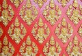 Art pattern of Temple wall Royalty Free Stock Photo