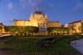 Art Pavilion building in the evening at King Tomislav park and square, Zagreb, Croatia Royalty Free Stock Photo