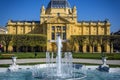 Art Pavilion and fountain, Zagreb Royalty Free Stock Photo