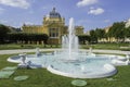 Art pavilion and fountain in Zagreb Royalty Free Stock Photo