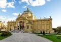 Art Pavilion scenic building in King Tomislav square in Zagreb city centre, Croatia Royalty Free Stock Photo