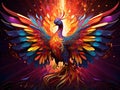 art phoenix, Hot phonic bird art, Royalty Free Stock Photo