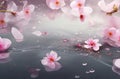 Art Photography: Bunch of Pink Flowers Floating on Water. Royalty Free Stock Photo