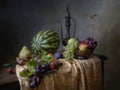 Still life with fruits and vegetables Royalty Free Stock Photo