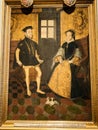 Queen Mary I and Philip II of Spain portrait at the Queen`s House museum in Greenwich London England