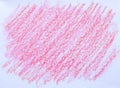 Art pink and red color crayon on paper drawing background texture. Wax crayon hand drawing Royalty Free Stock Photo