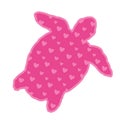 Art with pink turtle silhouette and hearts Royalty Free Stock Photo