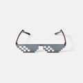 Art pixel glasses for protection from harmful rays.