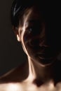 art portrait human spirit asian woman face dark