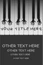 Art poster with pianist hands and keys for concerts or competitions