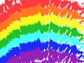 Art rainbow color brush stroke paint draw background Royalty Free Stock Photo