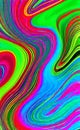 Art rainbow psychedelic oil paint abstract graphic poster web page PPT background. Digital art wallpaper. Royalty Free Stock Photo