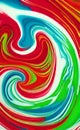 Art rainbow psychedelic oil paint abstract graphic poster web page PPT background. Digital art wallpaper. Royalty Free Stock Photo