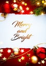 Art red Christmas holidays background; greeting card Royalty Free Stock Photo