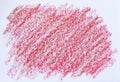 Art red and pink color crayon on paper drawing background texture. Wax crayon hand drawing Royalty Free Stock Photo