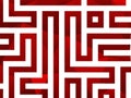 red and white labyrinth background Royalty Free Stock Photo