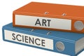 Art and science folders isolated