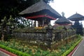 Art sculpture and carved antique deity angel god of hindu statue balinese style in Pura Ulun Danu Bratan or Pura Bratan Hindu