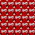 Seamless pattern of cute boy cartoon Royalty Free Stock Photo