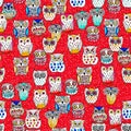 Art seamless pattern graphic owl