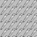Seamless pattern of pencils cartoon